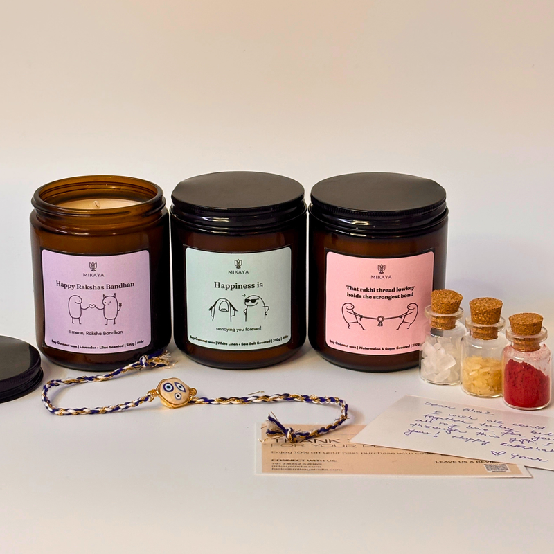 Rakhi Gift Hamper | Pack of 3 | Scented Jar Candles