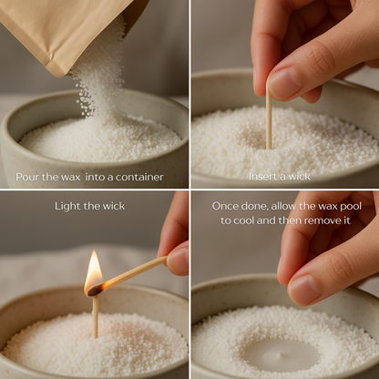 DIY Sand Wax Candle Kit – No Fragrance, Just Vibe