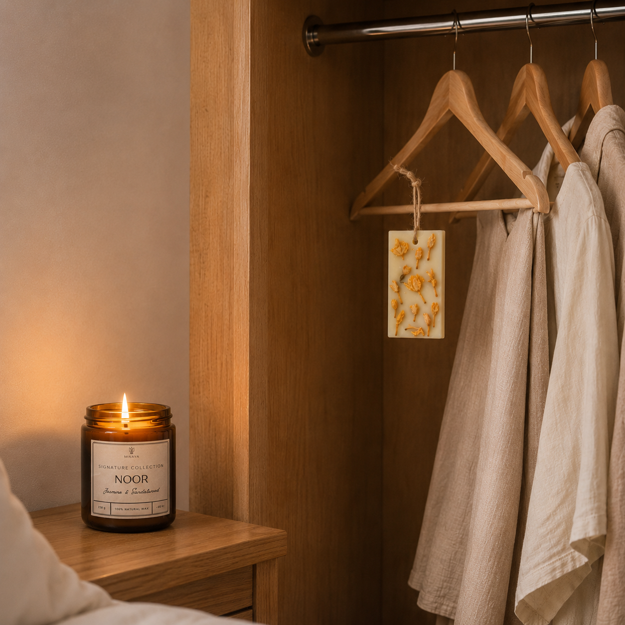 Noor Ritual Set | Scented Jar Candle + Wax Tablet