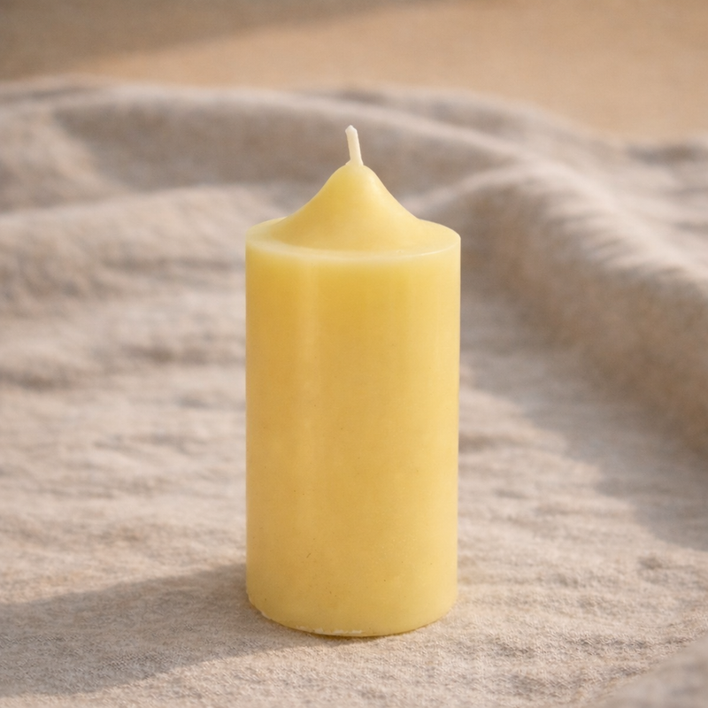 Cone Top | Beeswax Pillar Candle