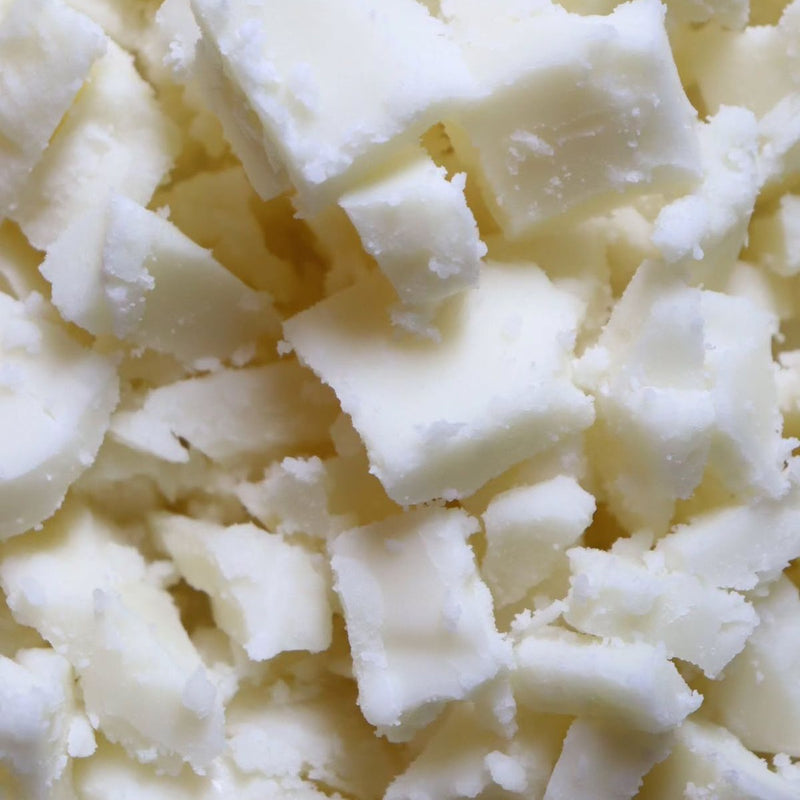 Close-up of natural soy wax chunks