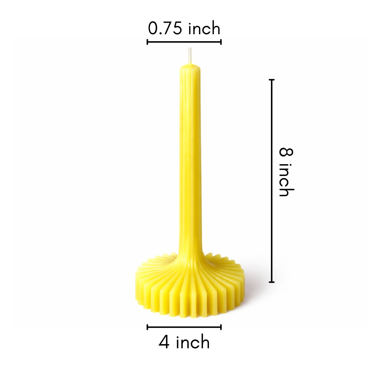 Pedestal Flute organic beeswax taper candle, photo 2