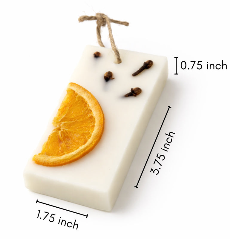 Pomander orange and clove scented wax tablet