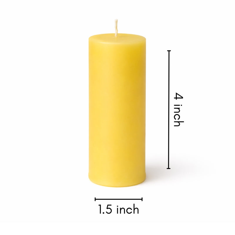 Quiet Minimal organic beeswax pillar candle