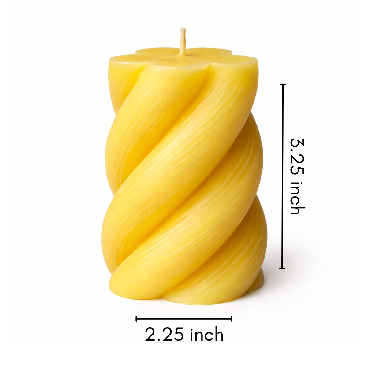 Rope Twist organic beeswax sculptural candle, photo 2