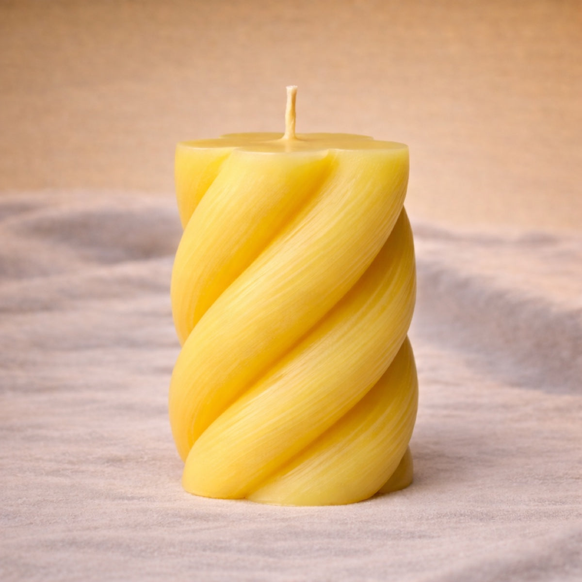 Rope Twist organic beeswax sculptural candle
