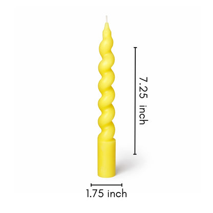 Spiral Tail organic beeswax taper candle, photo 2